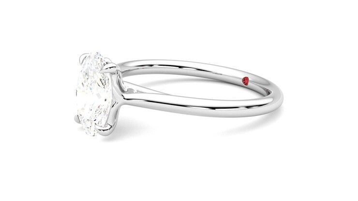 Taylor & Hart Terra Oval Engagement Ring 360 degree image 23