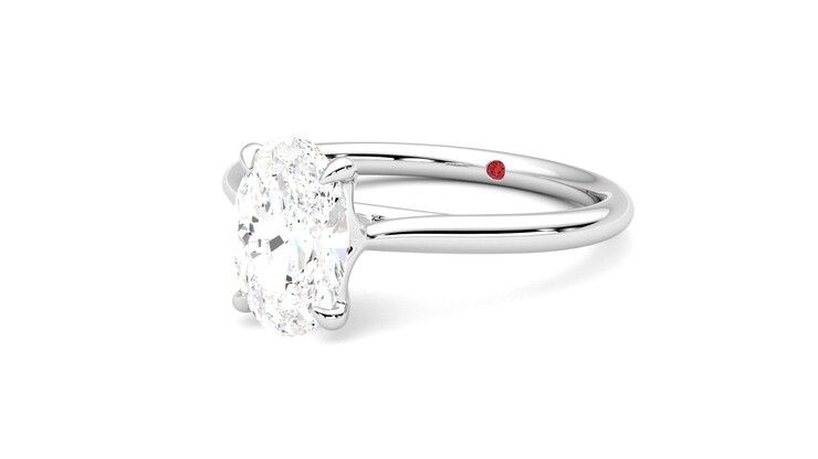 Taylor & Hart Terra Oval Engagement Ring 360 degree image 25