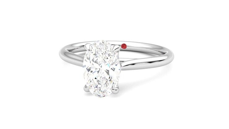 Taylor & Hart Terra Oval Engagement Ring 360 degree image 27