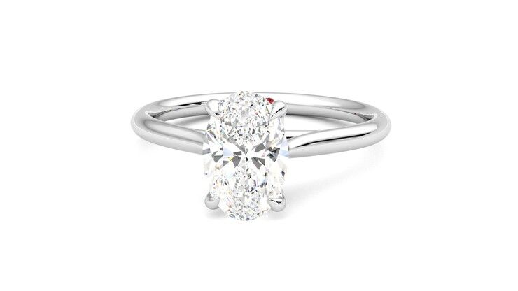 Taylor & Hart Terra Oval Engagement Ring 360 degree image 28