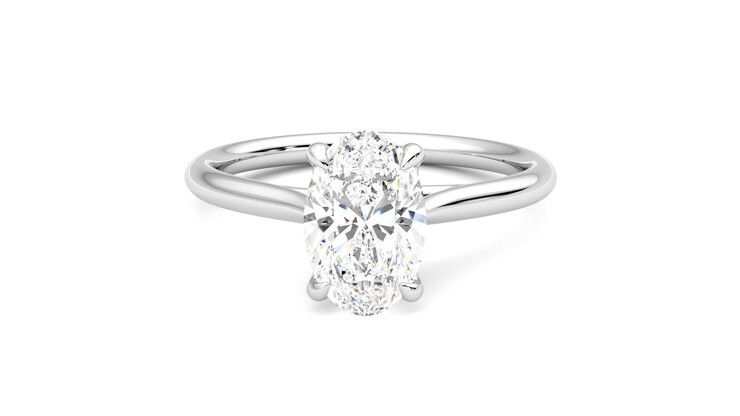 Taylor & Hart Terra Oval Engagement Ring 360 degree image 29