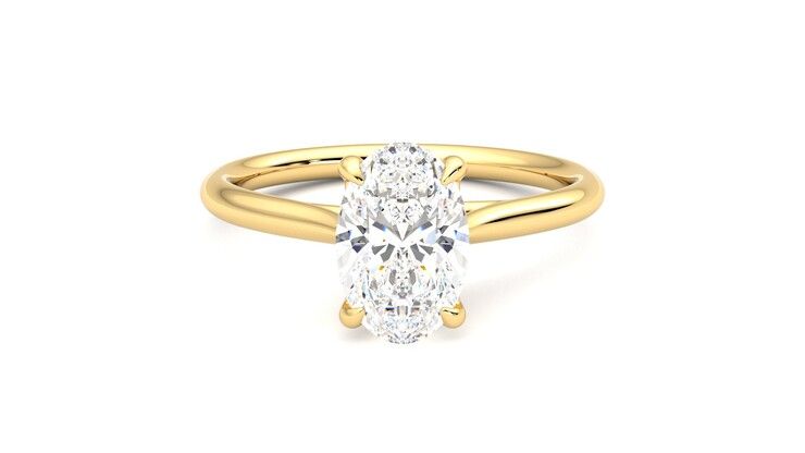 Taylor & Hart Terra Oval Engagement Ring 360 degree image 0
