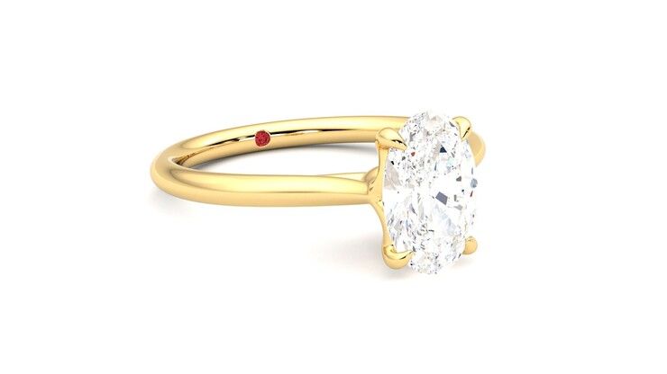 Taylor & Hart Terra Oval Engagement Ring 360 degree image 5