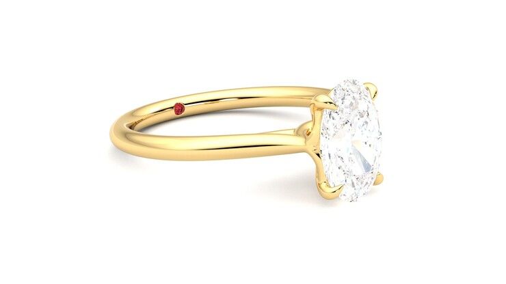 Taylor & Hart Terra Oval Engagement Ring 360 degree image 6