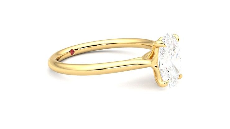 Taylor & Hart Terra Oval Engagement Ring 360 degree image 7