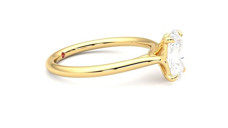 Taylor & Hart Terra Oval Engagement Ring 360 degree image 8