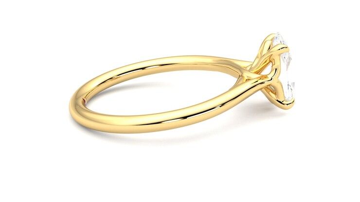 Taylor & Hart Terra Oval Engagement Ring 360 degree image 10