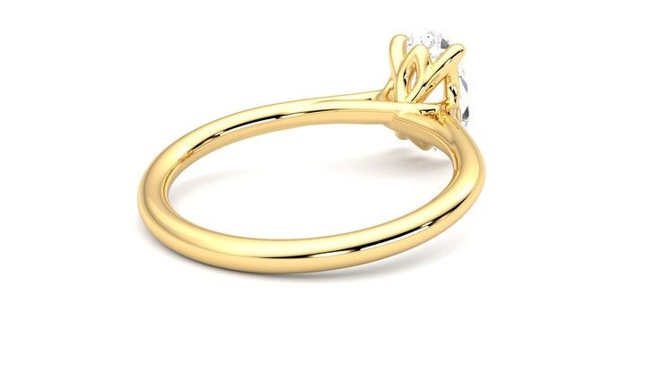 Taylor & Hart Terra Oval Engagement Ring 360 degree image 13
