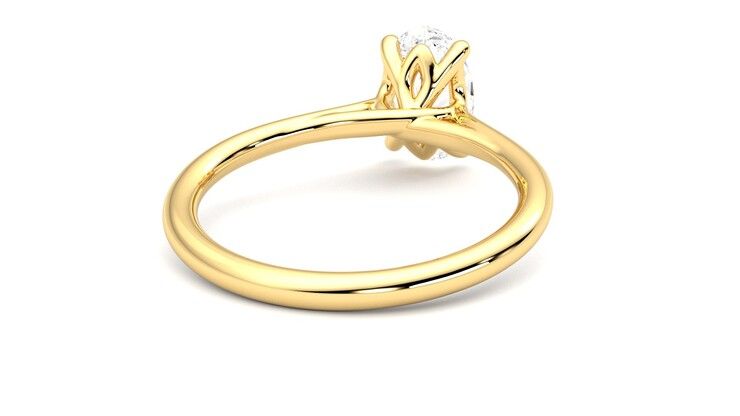 Taylor & Hart Terra Oval Engagement Ring 360 degree image 14