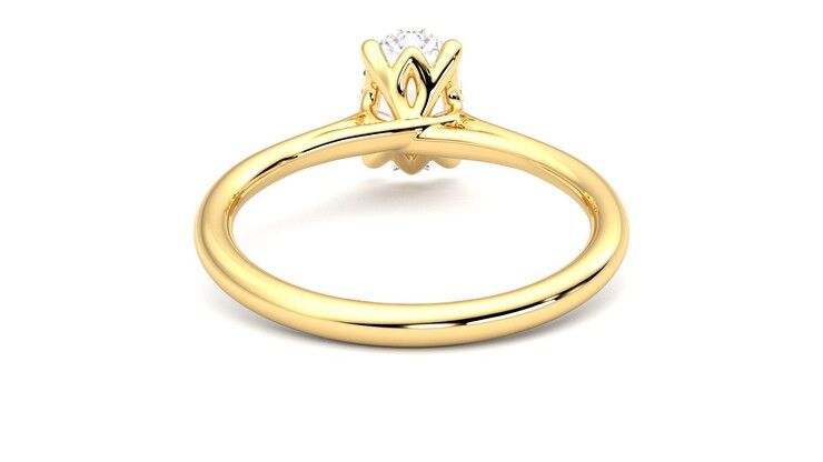 Taylor & Hart Terra Oval Engagement Ring 360 degree image 15