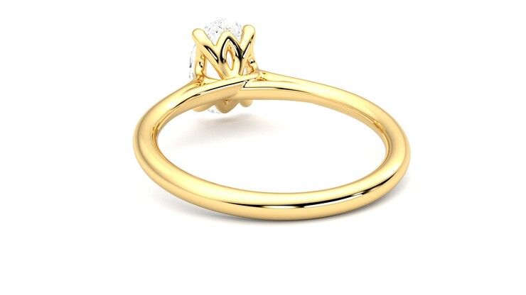 Taylor & Hart Terra Oval Engagement Ring 360 degree image 16