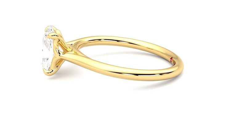 Taylor & Hart Terra Oval Engagement Ring 360 degree image 21