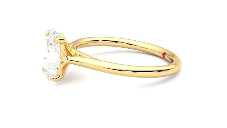 Taylor & Hart Terra Oval Engagement Ring 360 degree image 22