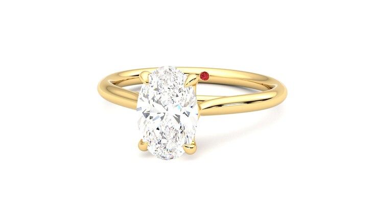 Taylor & Hart Terra Oval Engagement Ring 360 degree image 27