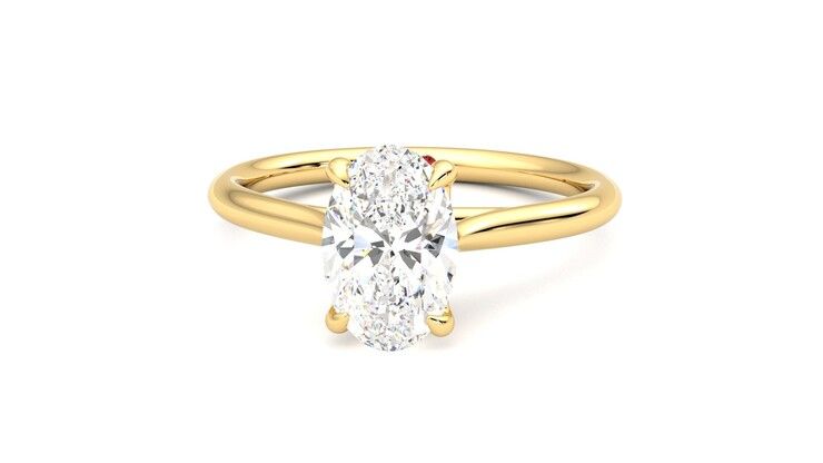 Taylor & Hart Terra Oval Engagement Ring 360 degree image 28