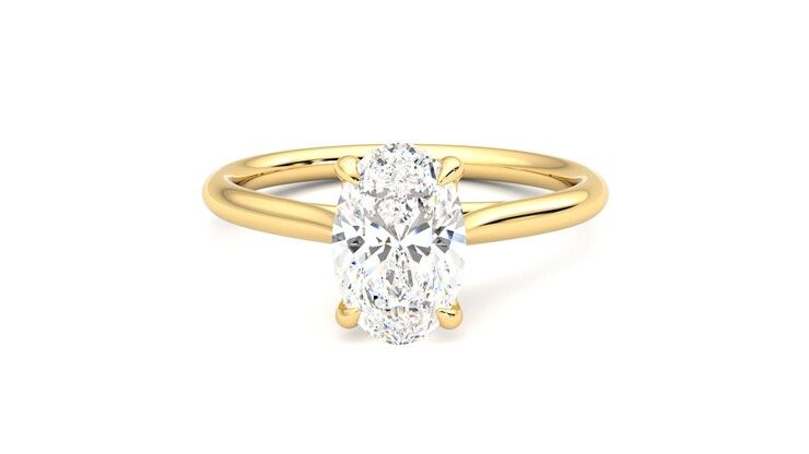 Taylor & Hart Terra Oval Engagement Ring 360 degree image 29