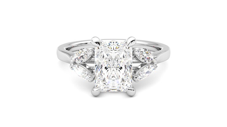 Taylor & Hart Thia Radiant Engagement Ring 360 detail 01