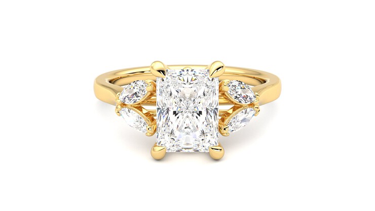 Taylor & Hart Thia Radiant Engagement Ring 360 detail 01