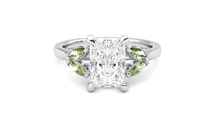 Taylor & Hart Thia Radiant Engagement Ring 360 detail 01