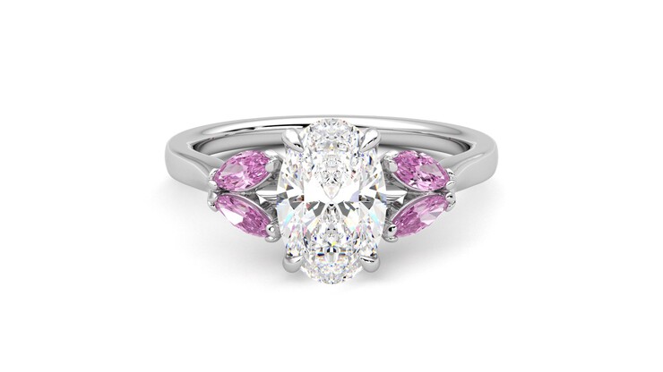 Taylor & Hart Thia Oval Engagement Ring 360 detail 01