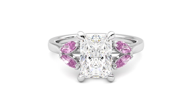 Taylor & Hart Thia Radiant Engagement Ring 360 detail 01