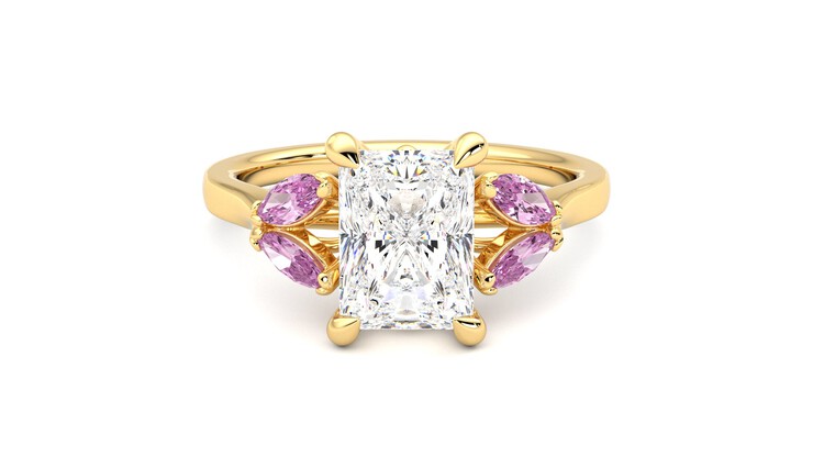 Taylor & Hart Thia Radiant Engagement Ring 360 detail 01