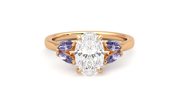 Taylor & Hart Thia Oval Engagement Ring 360 detail 01