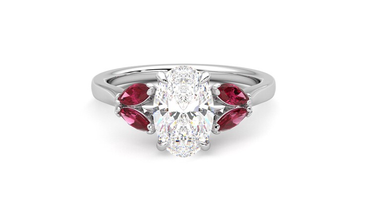 Taylor & Hart Thia Oval Engagement Ring 360 detail 01