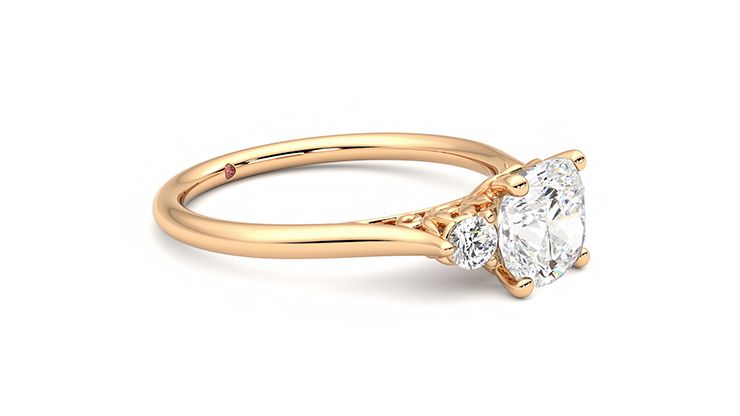 Taylor & Hart Thimble Cushion Engagement Ring 360 degree image 7