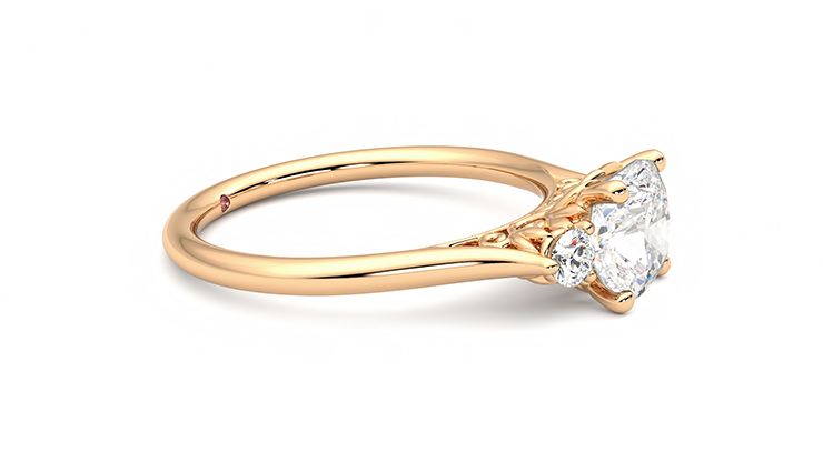Taylor & Hart Thimble Cushion Engagement Ring 360 degree image 8