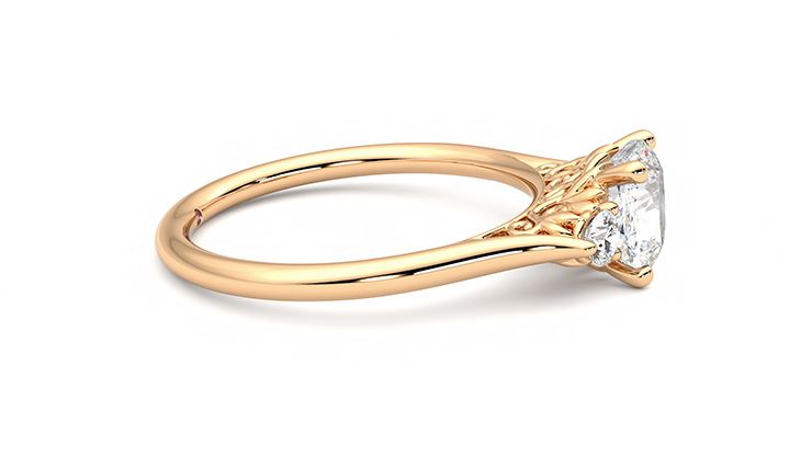Taylor & Hart Thimble Cushion Engagement Ring 360 degree image 9