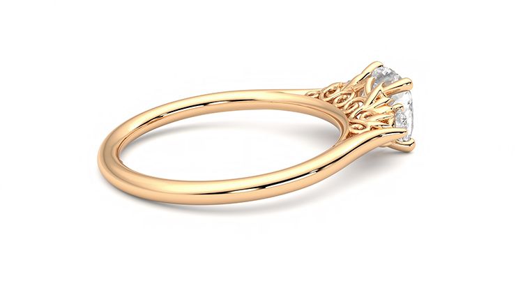 Taylor & Hart Thimble Cushion Engagement Ring 360 degree image 11