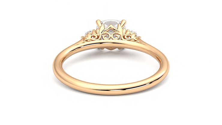 Taylor & Hart Thimble Cushion Engagement Ring 360 degree image 15