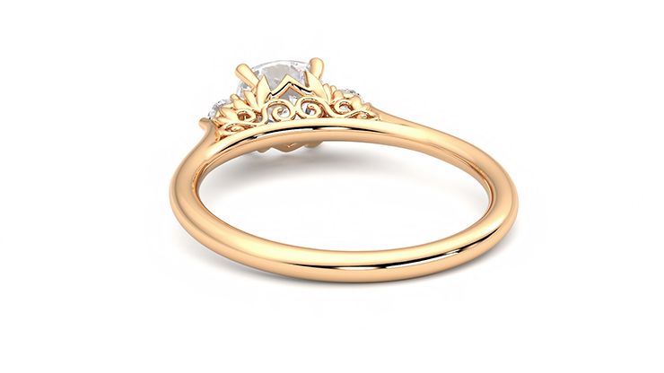 Taylor & Hart Thimble Cushion Engagement Ring 360 degree image 16