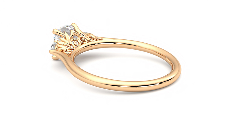 grafisk Badekar støn Thimble | 18K Rose Gold trilogy style engagement ring | Taylor & Hart