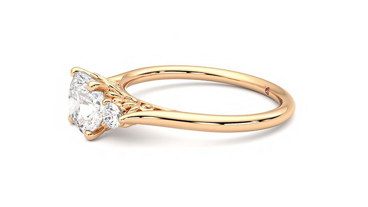 Taylor & Hart Thimble Cushion Engagement Ring 360 degree image 22