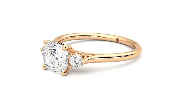 Taylor & Hart Thimble Cushion Engagement Ring 360 degree image 24