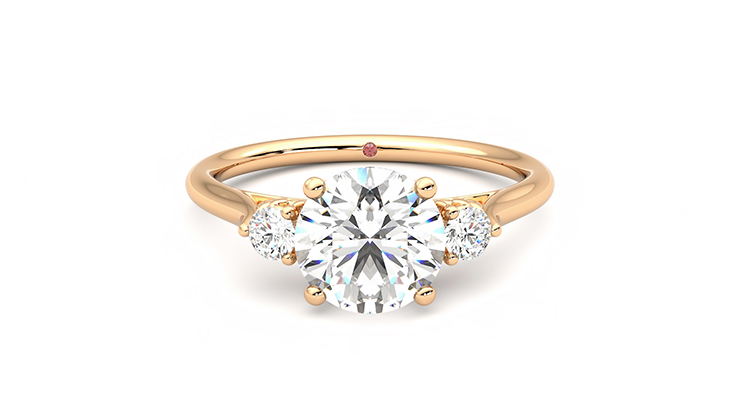 Taylor & Hart Thimble Round Engagement Ring 360 degree image 0