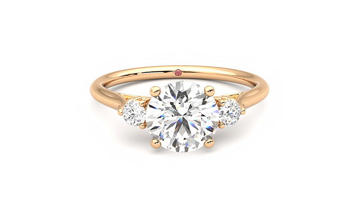 Taylor & Hart Thimble Round Engagement Ring 360 degree image 1