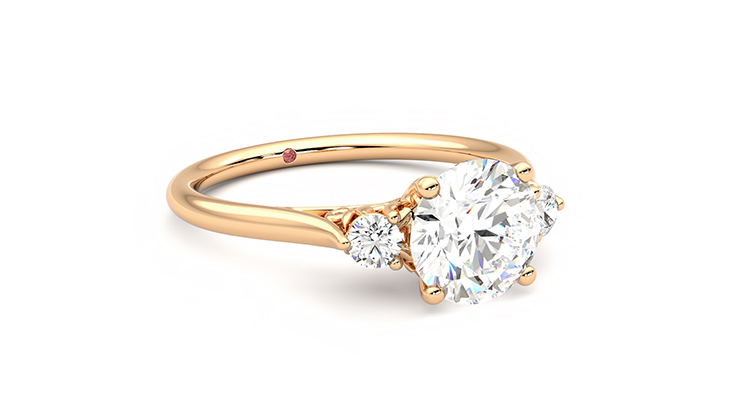 Taylor & Hart Thimble Round Engagement Ring 360 degree image 5
