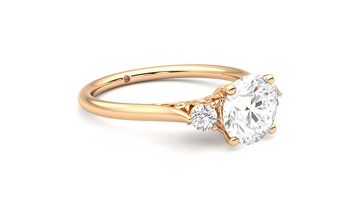 Taylor & Hart Thimble Round Engagement Ring 360 degree image 6