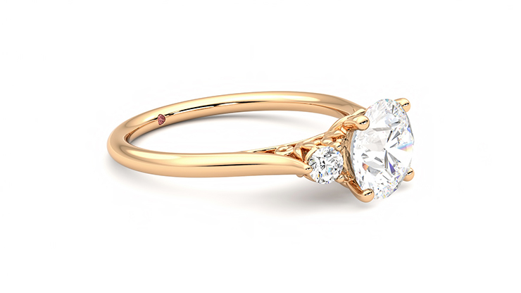 Taylor & Hart Thimble Round Engagement Ring 360 degree image 7