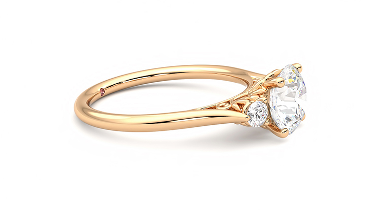 Taylor & Hart Thimble Round Engagement Ring 360 degree image 8