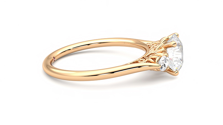 Taylor & Hart Thimble Round Engagement Ring 360 degree image 9