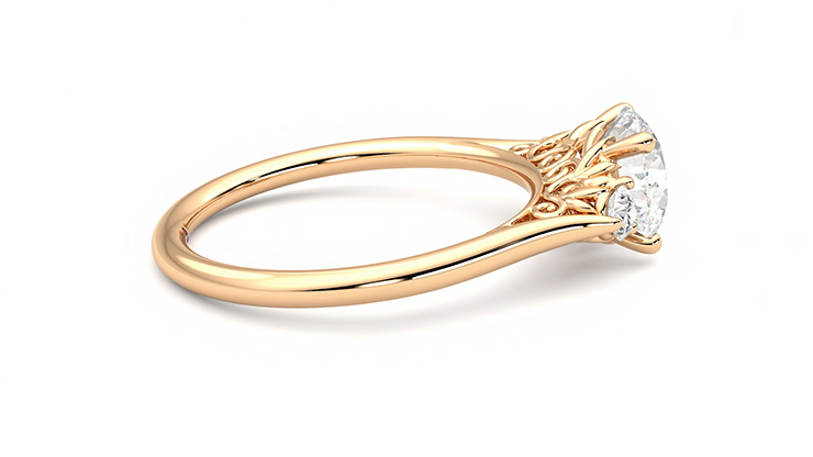 Taylor & Hart Thimble Round Engagement Ring 360 degree image 10