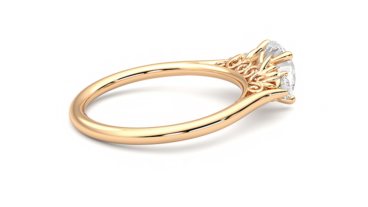 Taylor & Hart Thimble Round Engagement Ring 360 degree image 11