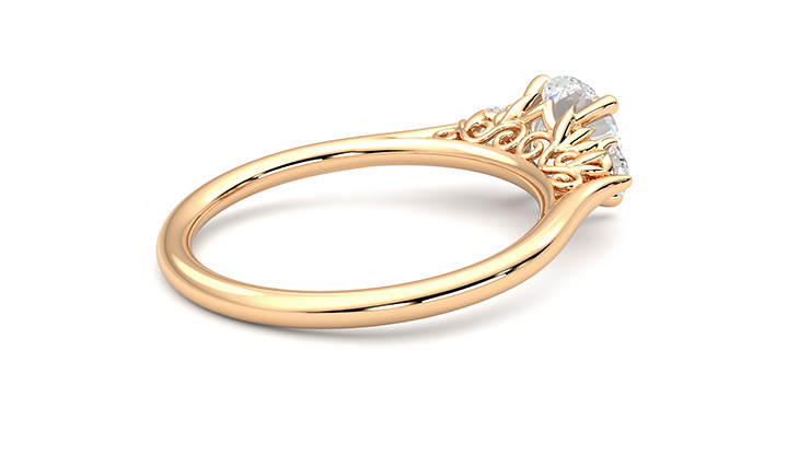 Taylor & Hart Thimble Round Engagement Ring 360 degree image 12
