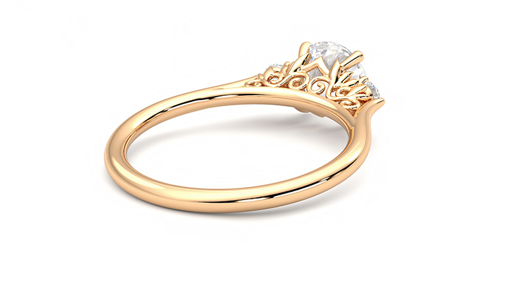 Taylor & Hart Thimble Round Engagement Ring 360 degree image 13