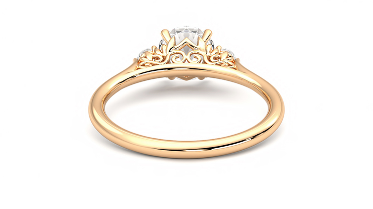 Taylor & Hart Thimble Round Engagement Ring 360 degree image 15