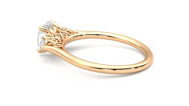 Taylor & Hart Thimble Round Engagement Ring 360 degree image 19